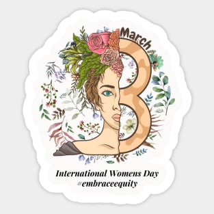 embrace equity international women's day 2023 Sticker